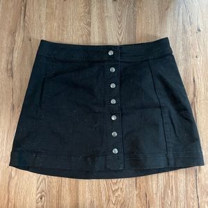 Free People black button up miniskirt